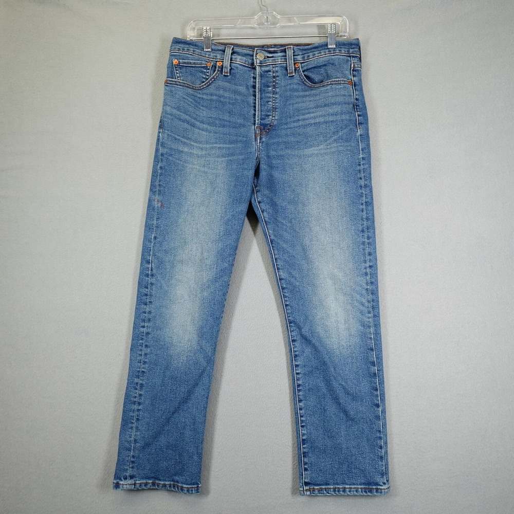 Levi's Jeans Women 31 Blue Wedgie Straight High Rise Button Fly Denim Casual